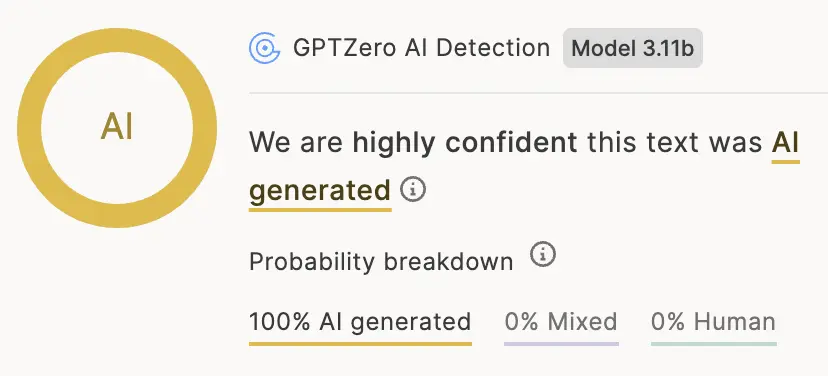 Walter Writes AI Failing GPTZero